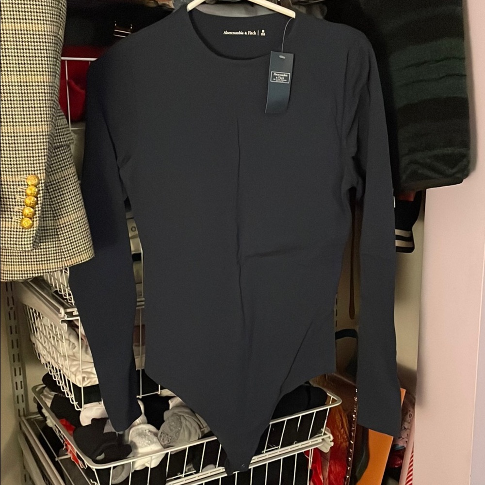 COPY - Abercrombie & Fitch Seamless Navy Bodysuit. New.
